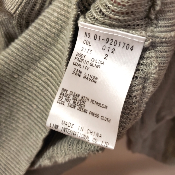 Theory - Calida Glint linen knit top - Size 2 - Picture 6 of 6